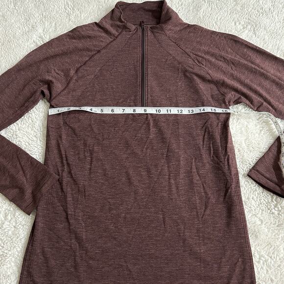 Lululemon Men's Metal Vent Tech Size Medium S Quarter Zip Pullover Red Stretch - Picture 4 of 7